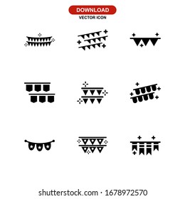 garlands icon or logo isolated sign symbol vector illustration - Collection of high quality black style vector icons
