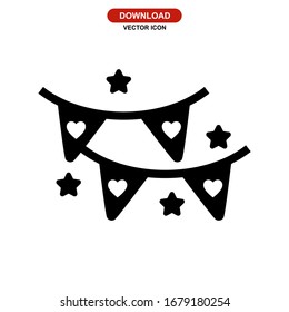 garlands icon or logo isolated sign symbol vector illustration - high quality black style vector icons
