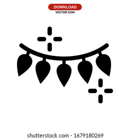 garlands icon or logo isolated sign symbol vector illustration - high quality black style vector icons
