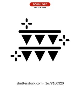 garlands icon or logo isolated sign symbol vector illustration - high quality black style vector icons
