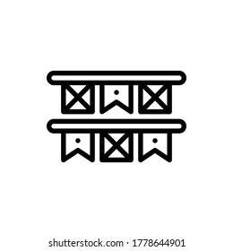 Garlands Icon Logo Vector Isolated. Oktoberfest Icon Set. Editable Stroke and Pixel Perfect.