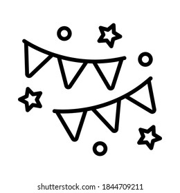 Garlands icon on white background, vector illustration