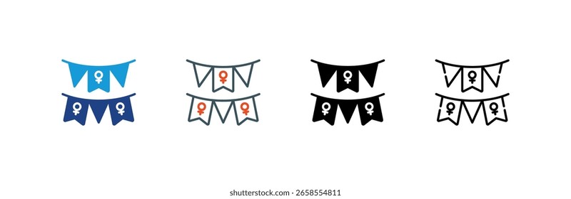 Ícone de Garlands define coleção de vários estilos