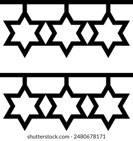 garlands icon. Thin linear style design isolated on white background