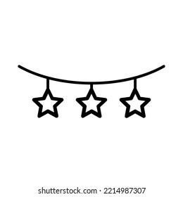 Garlands icon vector. Birthday Party illustration sign. Christmas Festival symbol or logo.