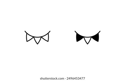 Garlands icons set vector stock illustration