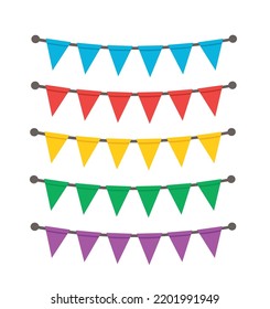 Garlands Party Banner. Vector Illustration