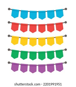 Garlands Party Banner. Vector Illustration