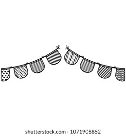 garlands party decorative isolated icon