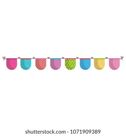 garlands party decorative isolated icon