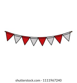 garlands party decorative isolated icon
