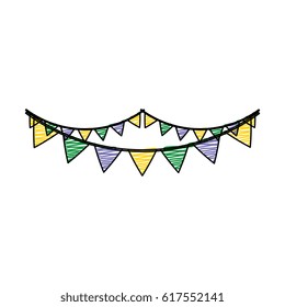 garlands party isolated icon