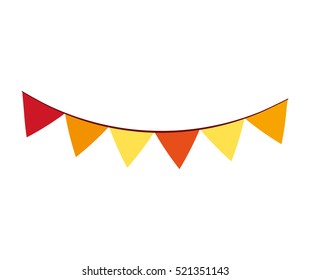 garlands party isolated icon vector illustration design