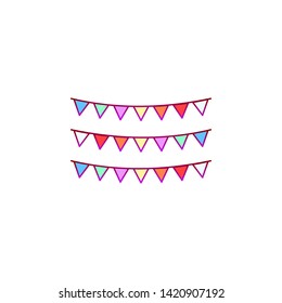 Garlands, rainbow, pride icon. Element of color world pride day icon. Premium quality graphic design icon. Signs and symbols collection icon