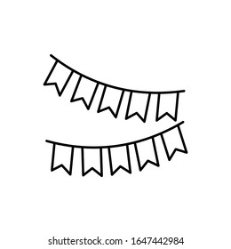 Garlands, saint patrick icon. Simple line, outline vector elements of Patrick's day icons for ui and ux, website or mobile application