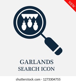Garlands search icon. Editable Garlands search icon for web or mobile.