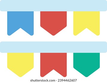 Garlands single vector line icon