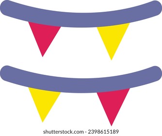 Garlands single vector line icon 