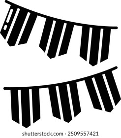 Garlands solid glyph vector illustration
