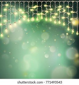 Garlands as a template for holidays card. And also includes EPS 10 vector