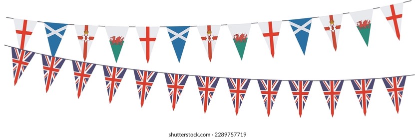 Garlands with various pennants from United Kingdom 