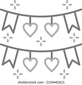 Garlands vector icon. Can be used for printing, mobile and web applications.