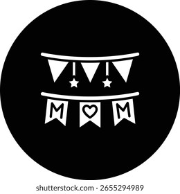 Icono de Vector de guirnaldas. Se puede utilizar para aplicaciones de impresión, móviles y de Web.