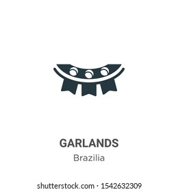 Garlands vector icon on white background. Flat vector garlands icon symbol sign from modern brazilia collection for mobile concept and web apps design.