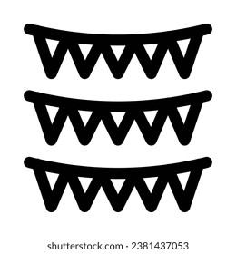 garlands vector icon on white background