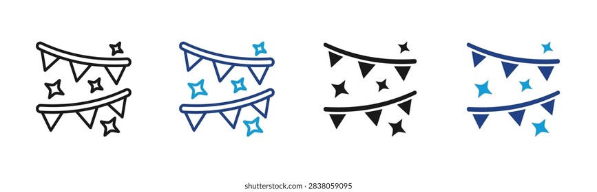 Garlands Web icon with multiple style collection