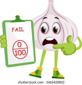 Ajo de mala calidad, ilustración, vector sobre fondo blanco.