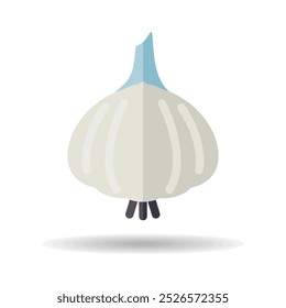 Garlic bulb, allium sativum isolated design vector icon. Vegetable sign. Graph symbol for food and drinks web site, apps design, mobile apps and print media, logo, UI