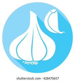 garlic bulb flat icon