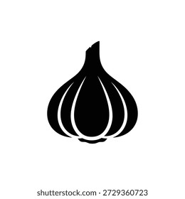 Garlic bulb isolated flat design vector illustration scalable graphic art