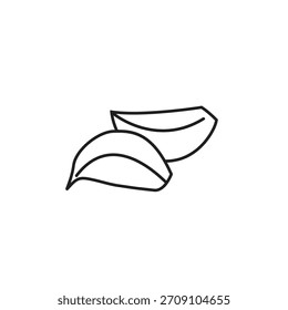 Knoblauchzwiebel Umriss Zutat Vektorsymbol Illustration