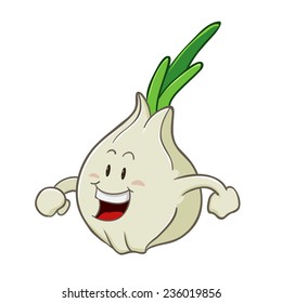 Garlic Cartoon Character