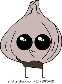 garlic cartoon on a white background