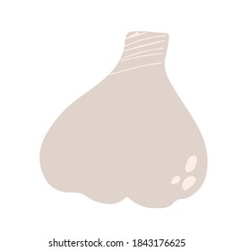 Ajo al estilo de las caricaturas. Imagen vectorial. Aislado sobre blanco