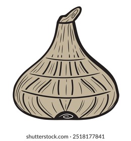 garlic character, garlic icon simple style