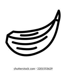 Garlic Clove Line Icon Vector. Garlic Clove Sign. Isolated Contour Symbol Black Illustration