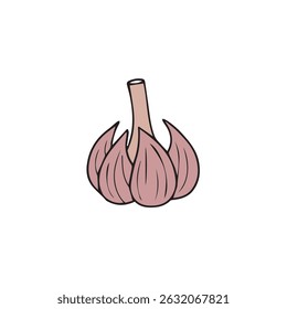 Alho cravo - todo e descascado Clove Vetor Ilustração
