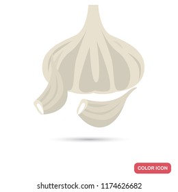 Garlic color flat icon