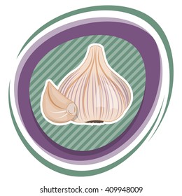 Garlic colorful icon