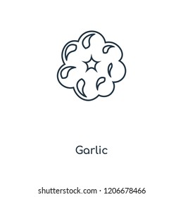 Garlic concept line icon. Linear Garlic concept outline symbol design. This simple element illustration can be used for web and mobile UI/UX.