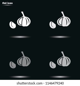 Garlic flat grayscale vector icon.