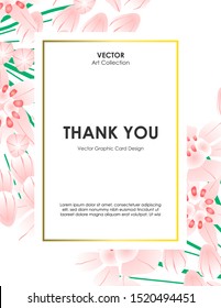 Garlic Flower Card, Vector illustration design element