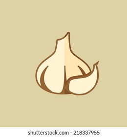 Garlic. Food Flat Icon