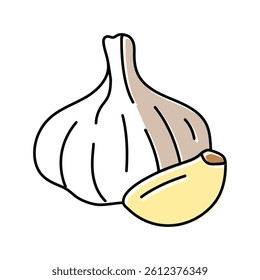 garlic food herb color icon vector. garlic food herb sign. isolated symbol illustration