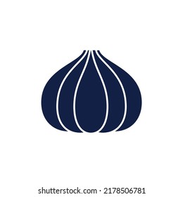 imagen vectorial de diseño de iconos de glifo de ajo