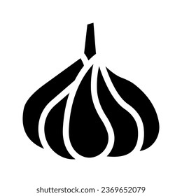 garlic glyph icon illustration vector graphic. Simple element illustration vector graphic, suitable for app, websites, and presentations isolated on white background
